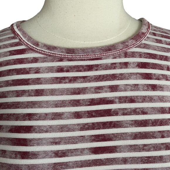 LUCKY BRAND Lucky Lotus Distressed Striped LS Top Sz XS Button Sleeve Detail - Picture 4 of 10